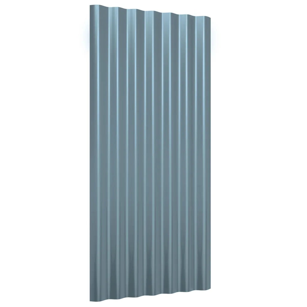 Pannelli Tetto 36pz Acciaio Zincato Grigio 80x36cm 319139