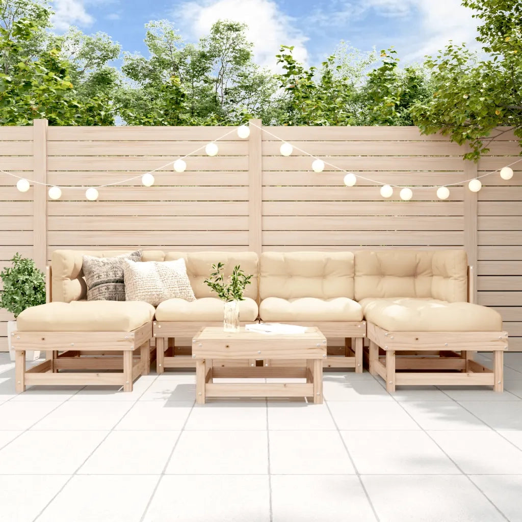 Set Salotto da Giardino 7 pz in Legno Massello di Pinocod mxl 118167