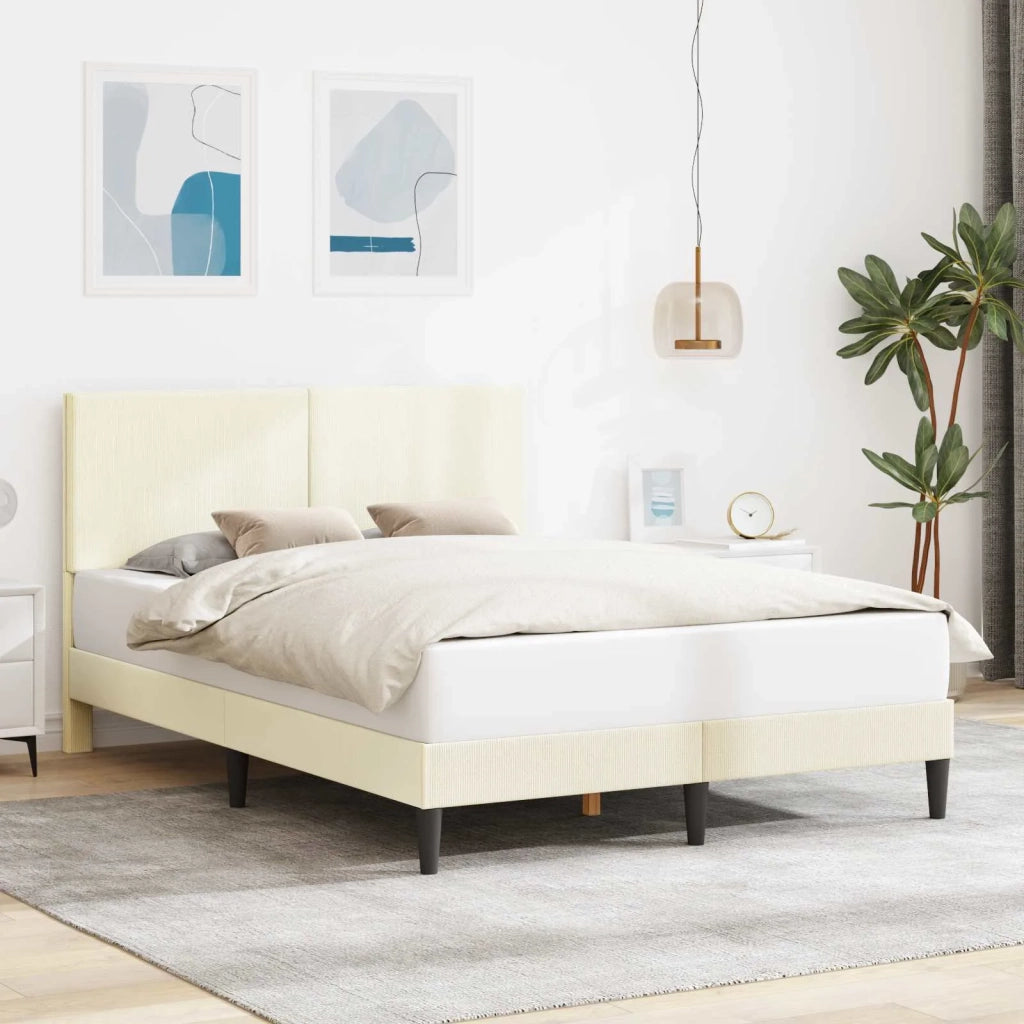 Struttura del letto Crema 120 x 190 cm Tessuto in Cords 42027722