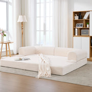 DIVANO LETTO 2 posti convertibile in corduroy beige
