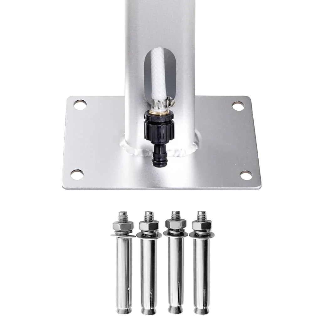 Doccia da giardino con base 220 cm grigio alluminio 02_0042043