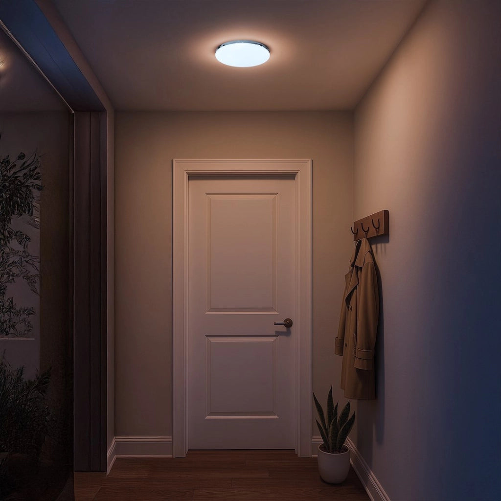 Plafoniera LED tonda cromata 33cm 15W 4000K IP20 Milagro