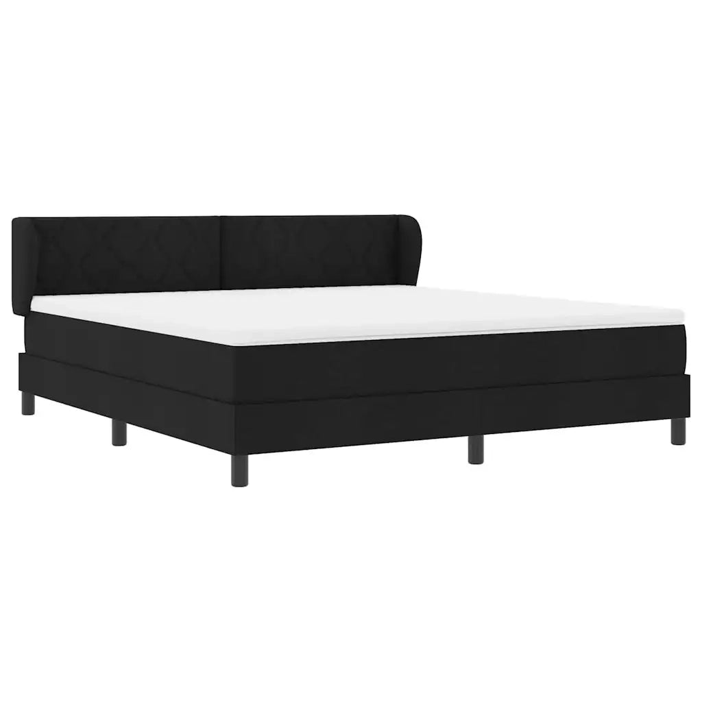 Letto a molle con materasso Nero 180 x 200 cm Tessuto 3340103