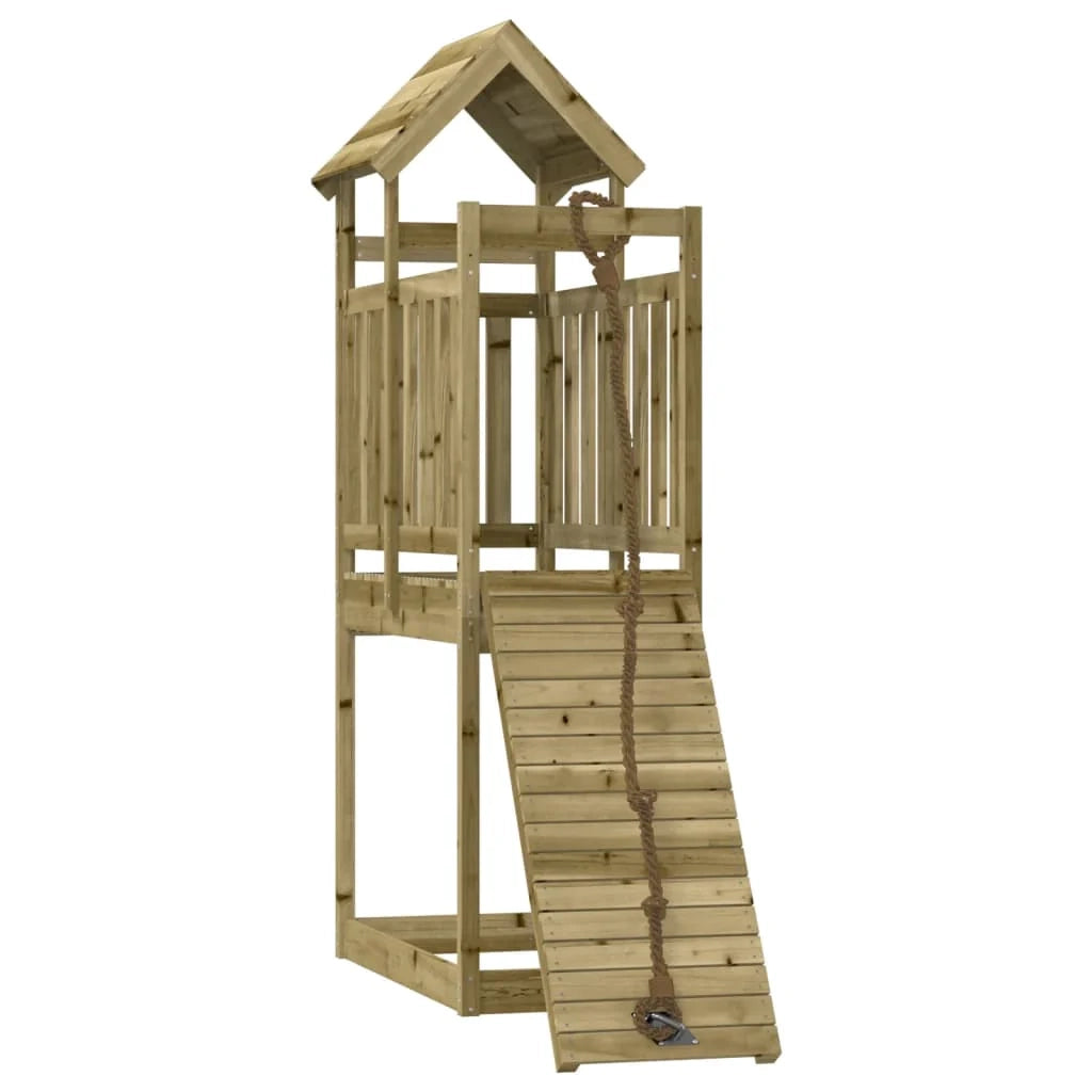 Casetta da gioco con parete da arrampicata 64 x 175 x 214 cm legno di pino impregnato 02_0004744