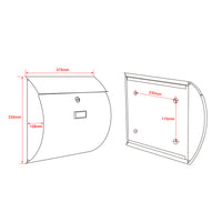 Cassetta postale singola V17, antracite in acciaio zincato verniciato a polvere