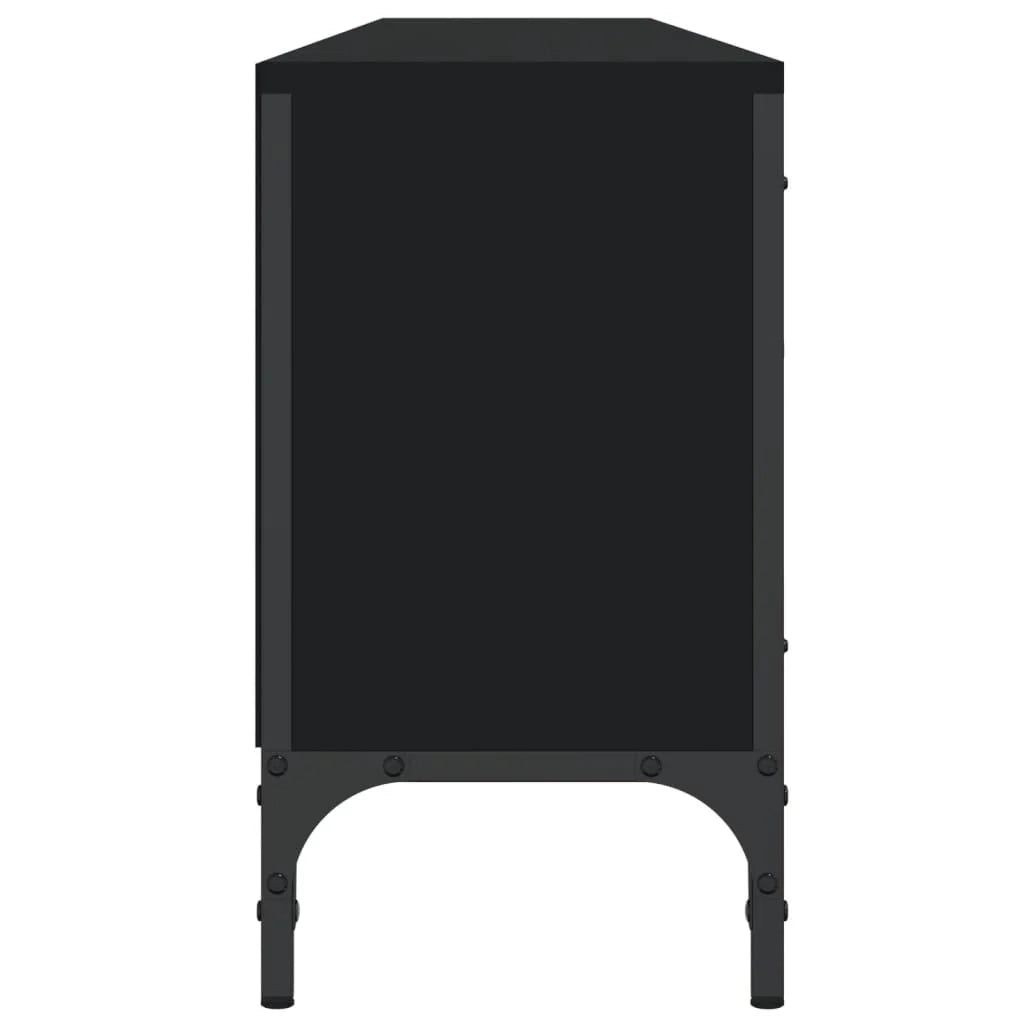 Mobile TV multimediale mensola TV credenza mobile TV per sala da pranzo soggiorno camera da letto con cassetto 200 x 25 x 44 cm legno ingegnerizzato nero 02_0026937