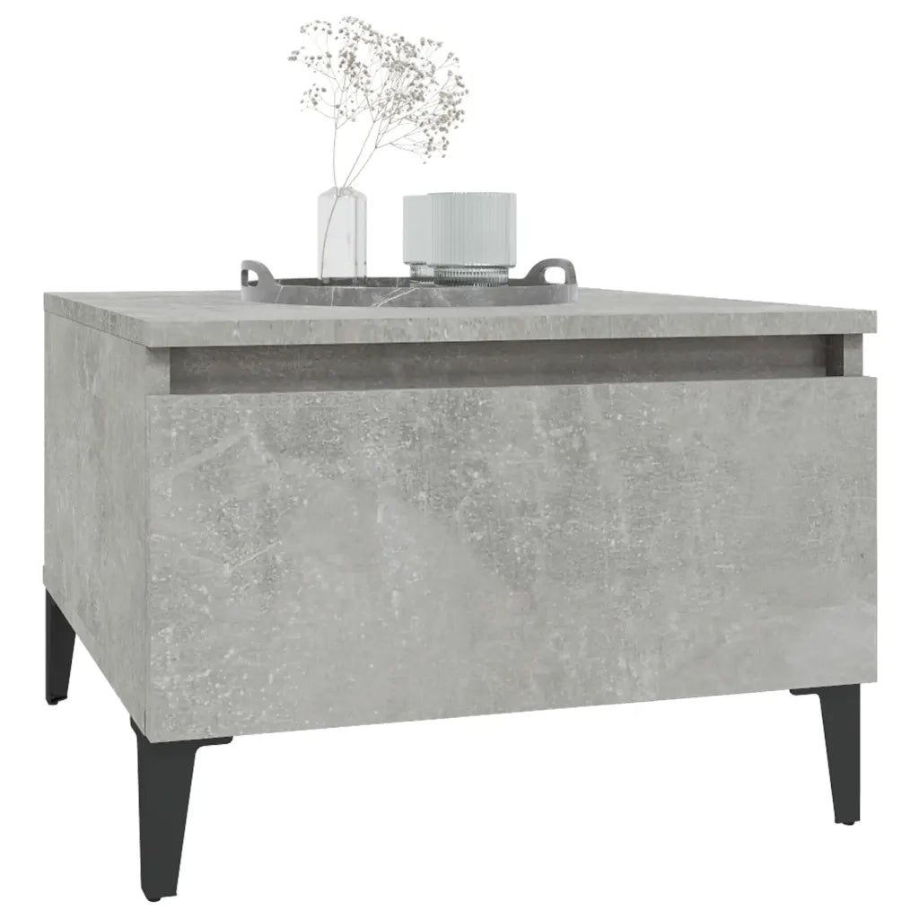 Tavolini 2pz Grigio Cemento 50x46x35 cm in Legno Multistrato cod mxl 26996
