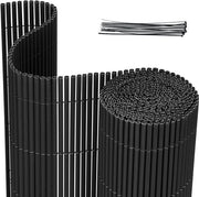 Schermo di privacy in PVC 0,8x3m per separazione di giardino e terrazza, resistente al vento e al tempo, resistente ai raggi UV, colore antracite