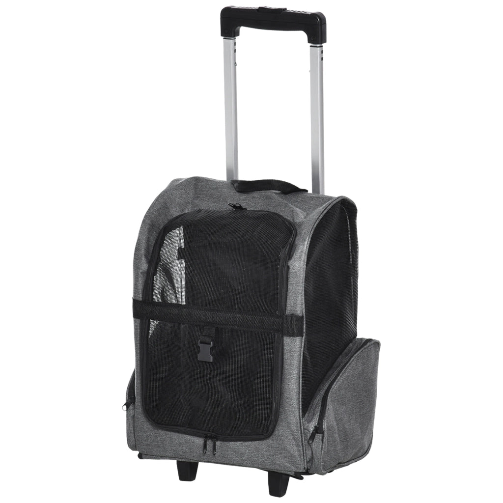 Trasportino Zaino 2 in 1 per Cani e Gatti ¨C Zephmum ¨C Grigio 42x25x55cm
