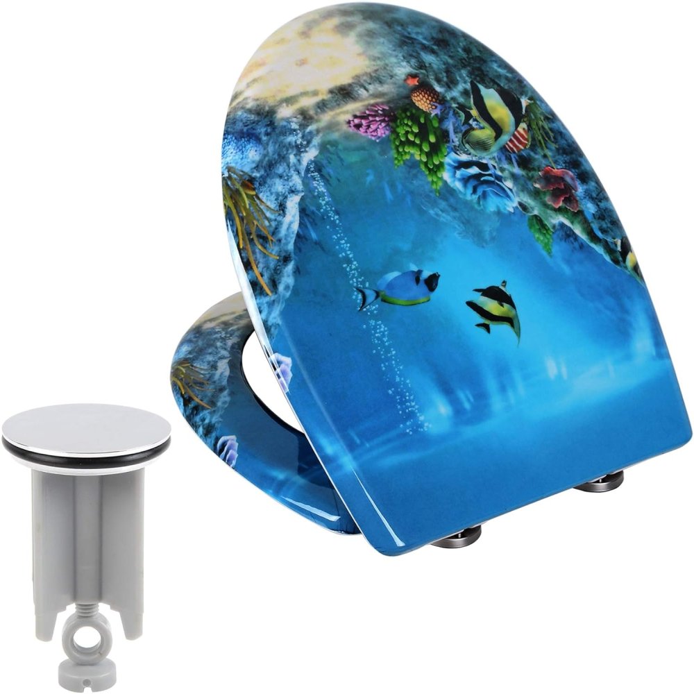 Eugad 00023mtg-h copriwater sedile per bagno wc alla chiusura ra