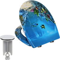 Eugad 00023mtg-h copriwater sedile per bagno wc alla chiusura ra