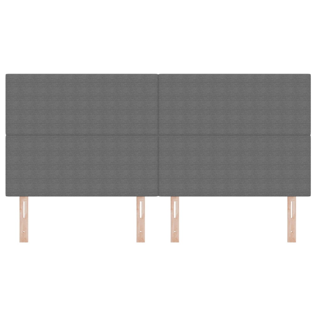 Testata LED Grigia 100 cm in Tessuto Corduroy di