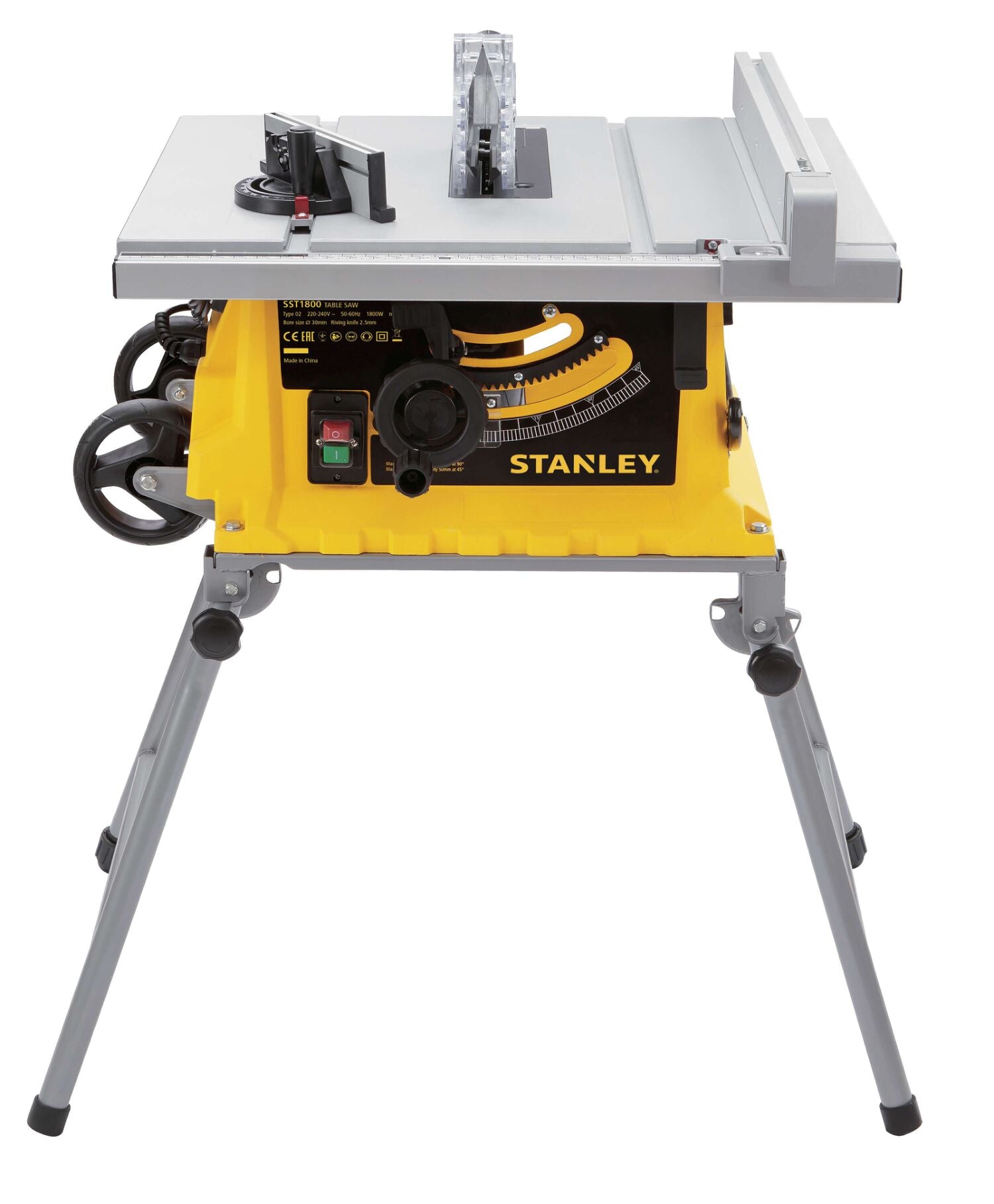 Sega da banco Stanley SST1800-QS – 1800 W, lama 254 mm, profondità taglio 80 mm