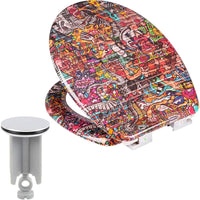 Eugad 0066mtg-h copriwater sedile per bagno wc a chiusura rallen