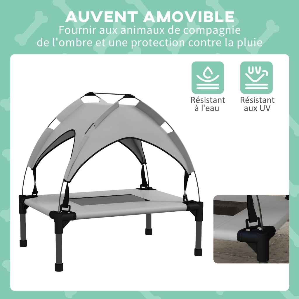 Letto per cani e gatti con telo UV e borsa di trasporto ¨C zephmum ¨C grigio 61x46x63 cm