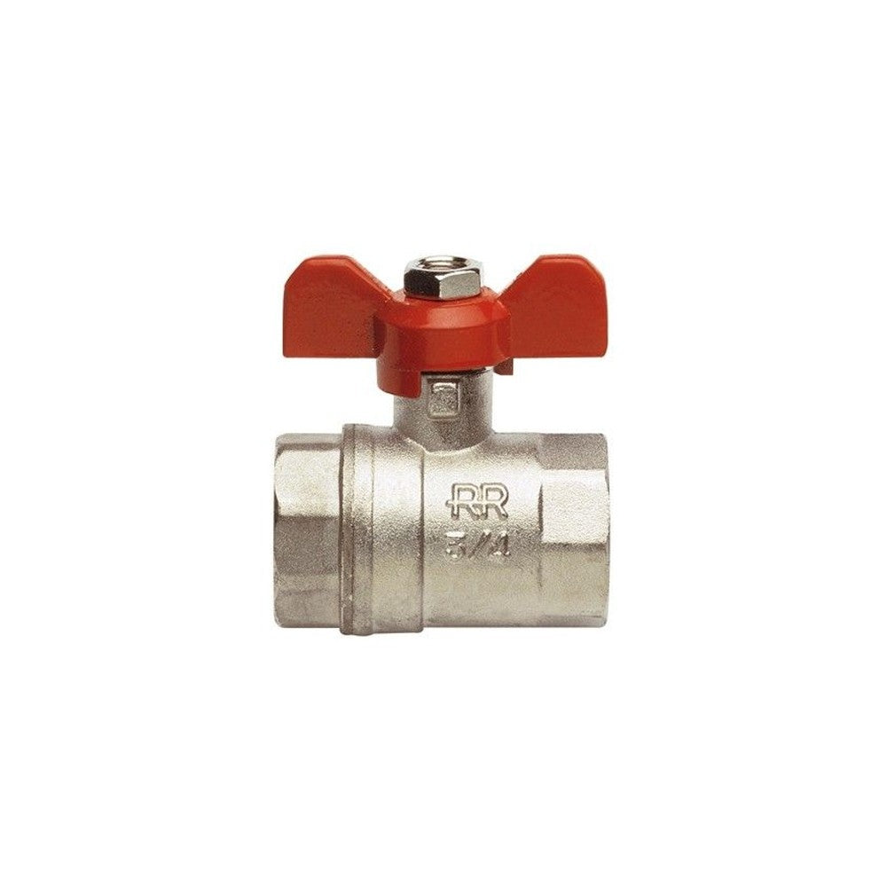 Valvola a sfera f.f. con maniglia a farfalla