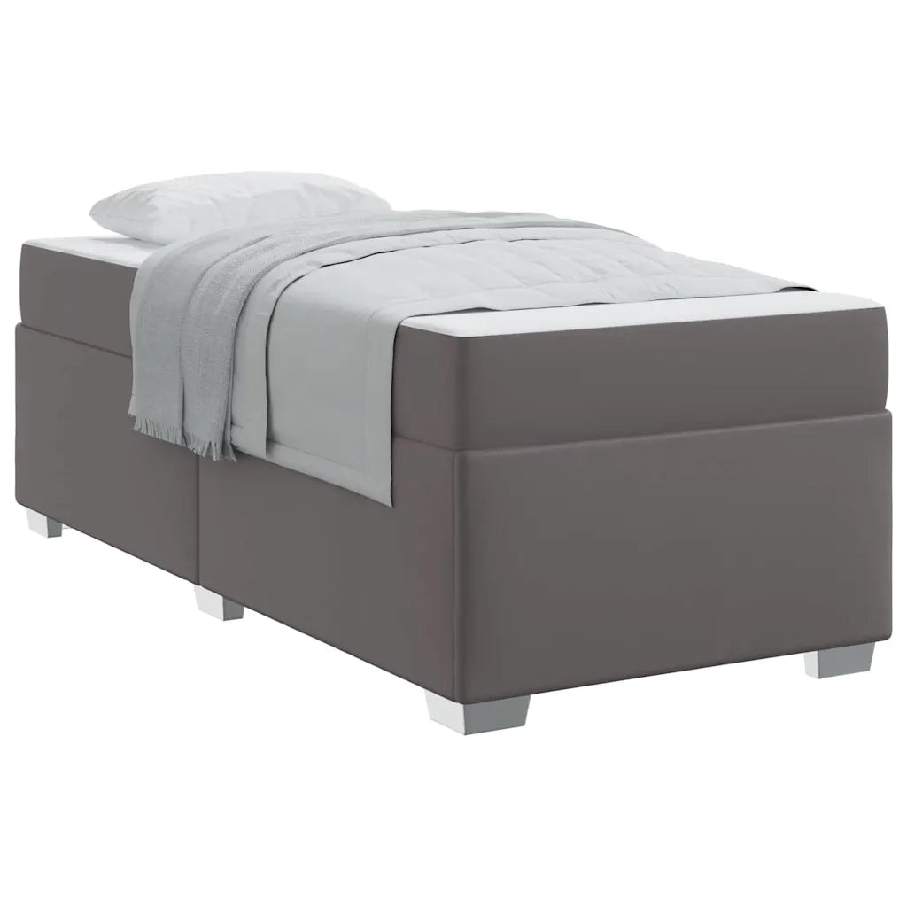 vidaXL Struttura del letto Grigio 100 x 200 cm Pelle sintetica