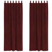 Tende Oscuranti | Tende Blackout 2 pz Rosso Vino 140 x 260 cm Velluto