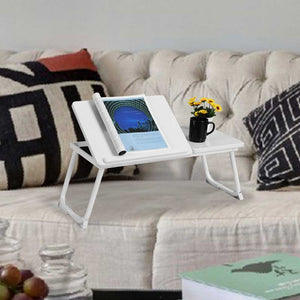 Tavolino Vassoio Pieghevole da Letto Divano 65x30 cm per Notebook PC Laptop