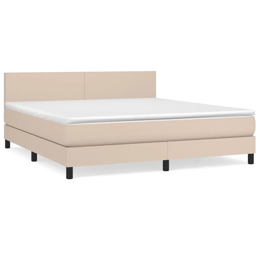 Giroletto a Molle con Materasso Cappuccino 180x200cm Similpelle