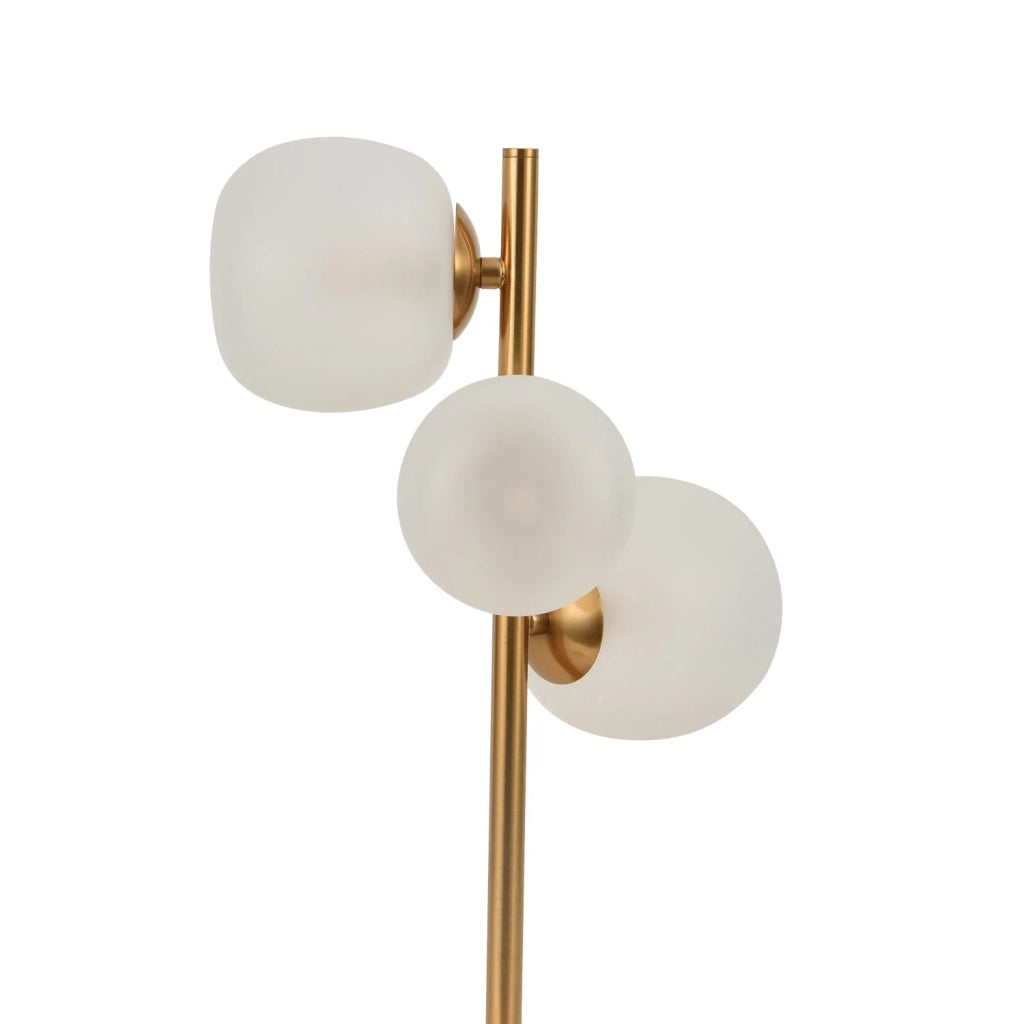 LÚZETE - LAMPADA DA TAVOLO 3 LUCI TULIPANI BIANCO OPALINO NICOLETTA
