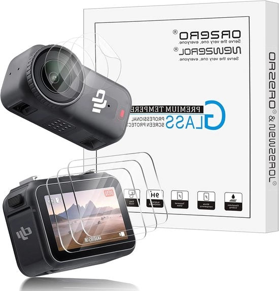 3-pack Protettori per Schermo e Protettori per Obiettivo TPU per DJI OSMO NANO, 9H Durezza, Resistente ai Graffi e Alta Definizione Vetro Temprato