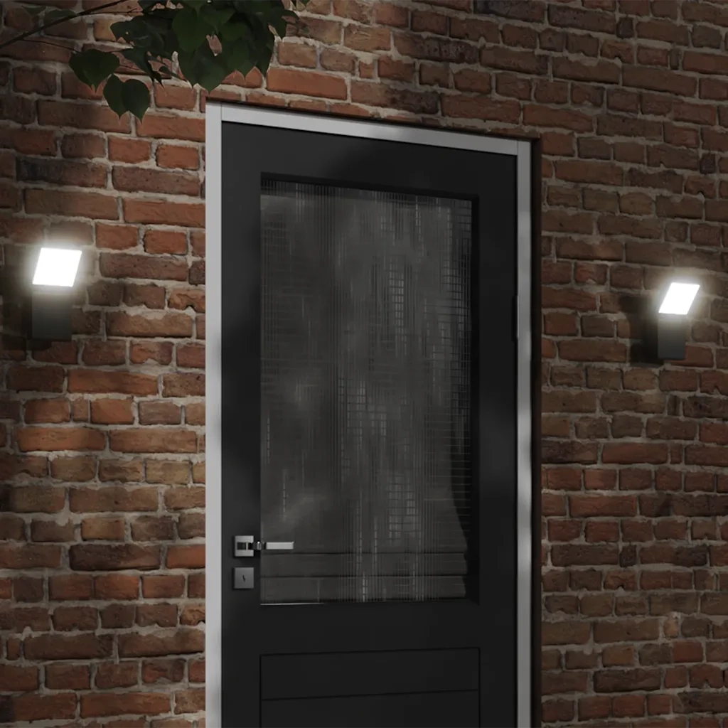 Applique per Esterni con LED 2 pz Nere Alluminio Pressofuso CFW6696738