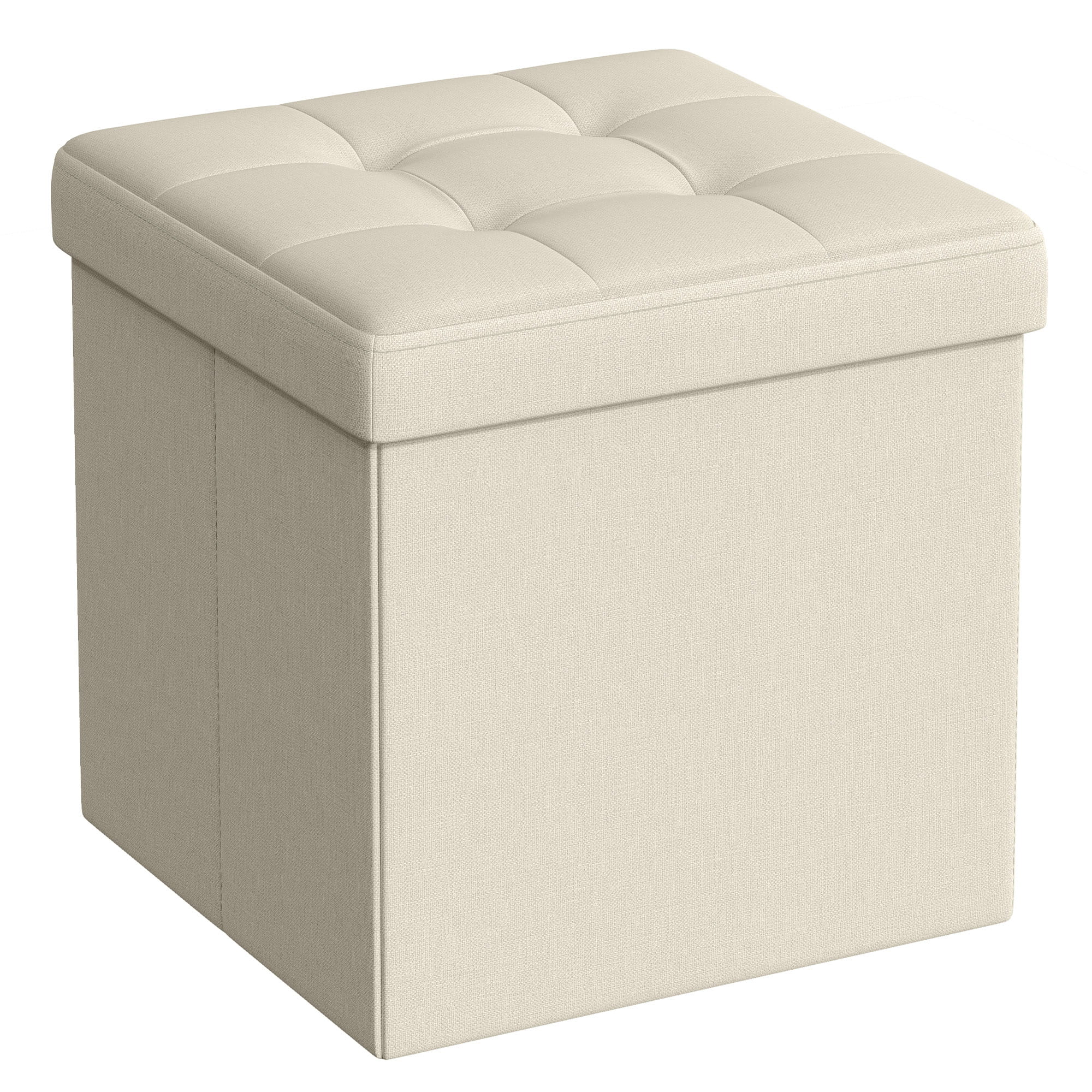 Valora PUFA LSF028W01 Pouf Organizer Bianco Crema MDF Storage