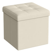 Valora PUFA LSF028W01 Pouf Organizer Bianco Crema MDF Storage
