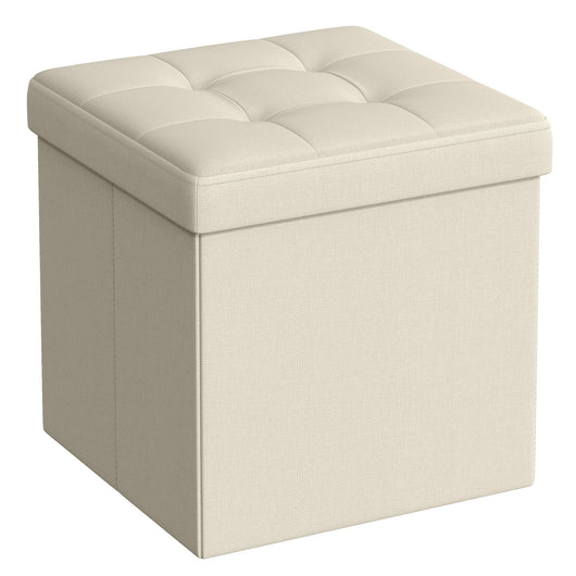 Valora PUFA LSF028W01 Pouf Organizer Bianco Crema MDF Storage