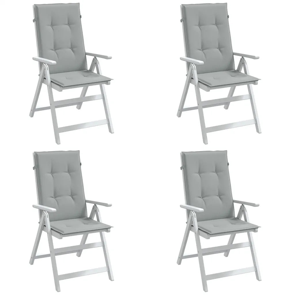 Cuscini Sedia Schiena Alta 4 Grigio MÃ©lange 120x50x4 Tessuto