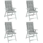 Cuscini Sedia Schiena Alta 4 Grigio MÃ©lange 120x50x4 Tessuto