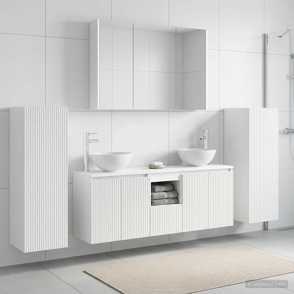 Set di mobili per il bagno 6 pcs Bianco 3407151