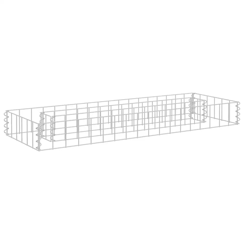Gabbione Letto Rialzato in Acciaio Zincato 90x30x10 cm cod mxl 56095