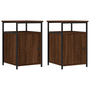 Set di 2 Comodini | Armadio da Notte | Mobiletto da notte Rovere Marrone 40x42x60 cm Legno Multistrato