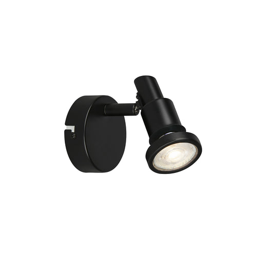 Faretti E Spot Nordico Flamo Metallo Nero 1 Luce Gu10 3000K