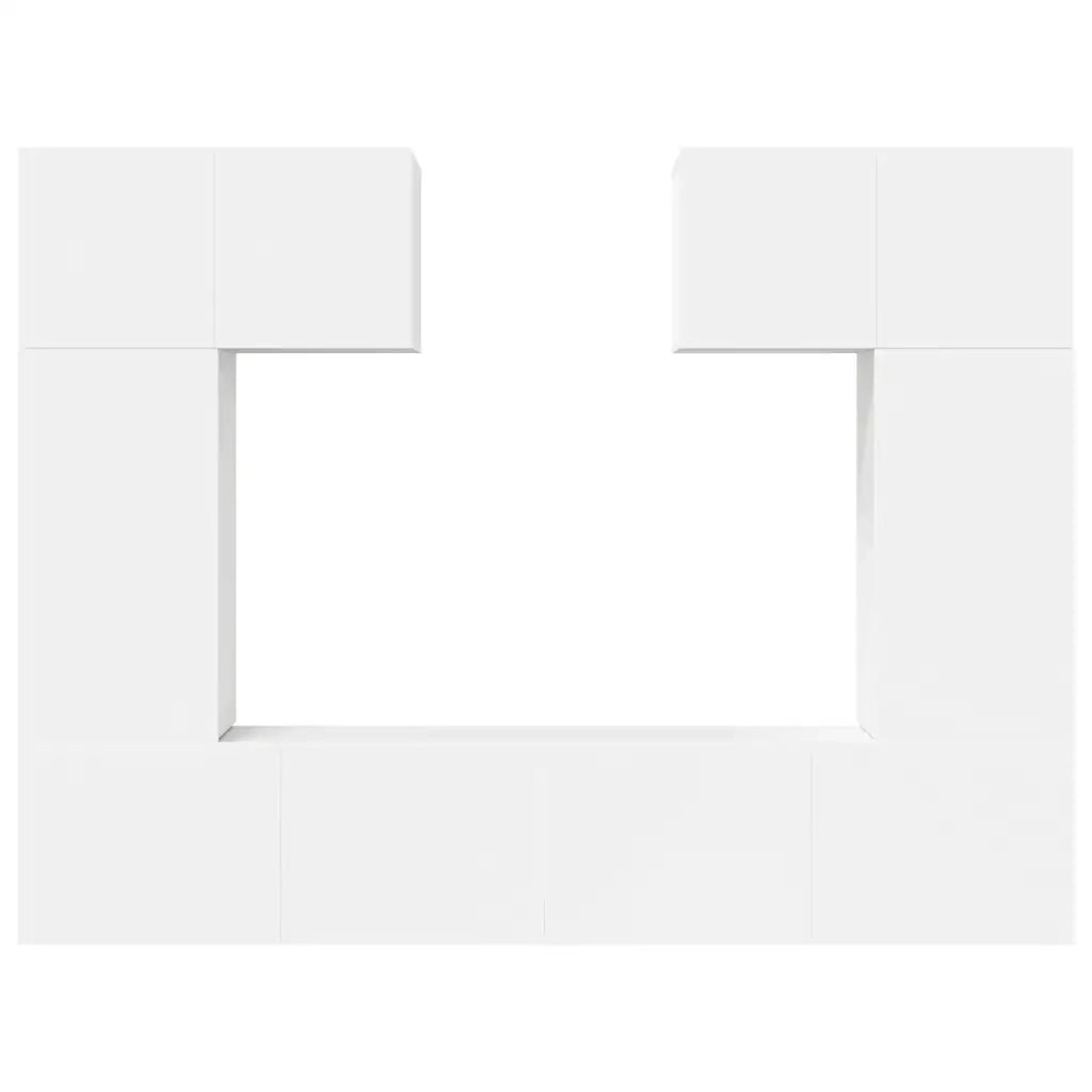 Set Mobili TV 6 pz Bianco in Truciolato cod mxl 33899