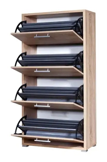 Scarpiera 4 ante a ribalta75,3 cm X 151,8 cm in rovere somona