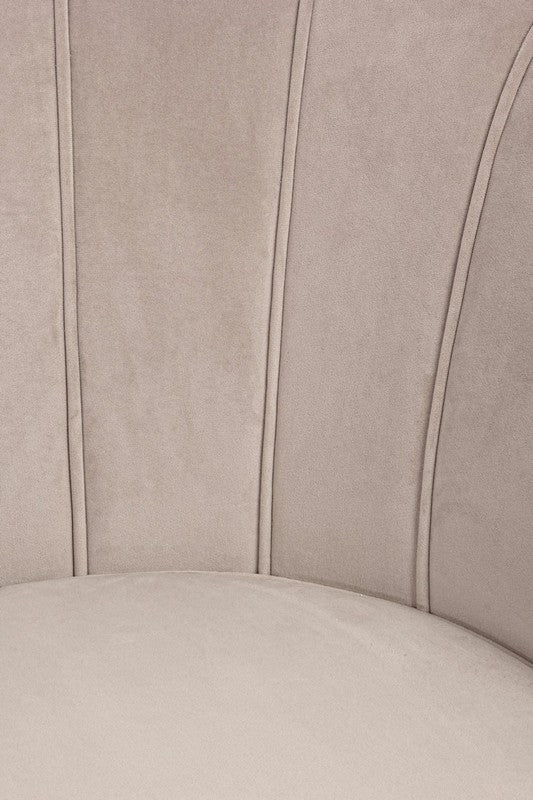 Poltrona Giliola in Velluto Grigio Elegante Classica Shabby Chic Sedia Salotto