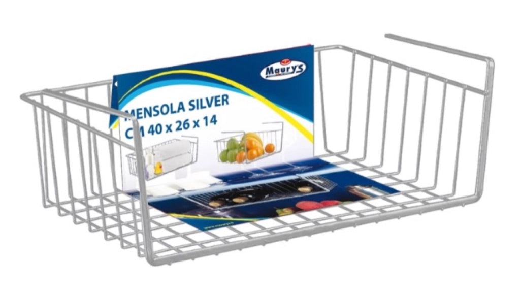 MAURY'S MENSOLA SOTTO PENSILE SILVER 40 X 26 X 14 CM