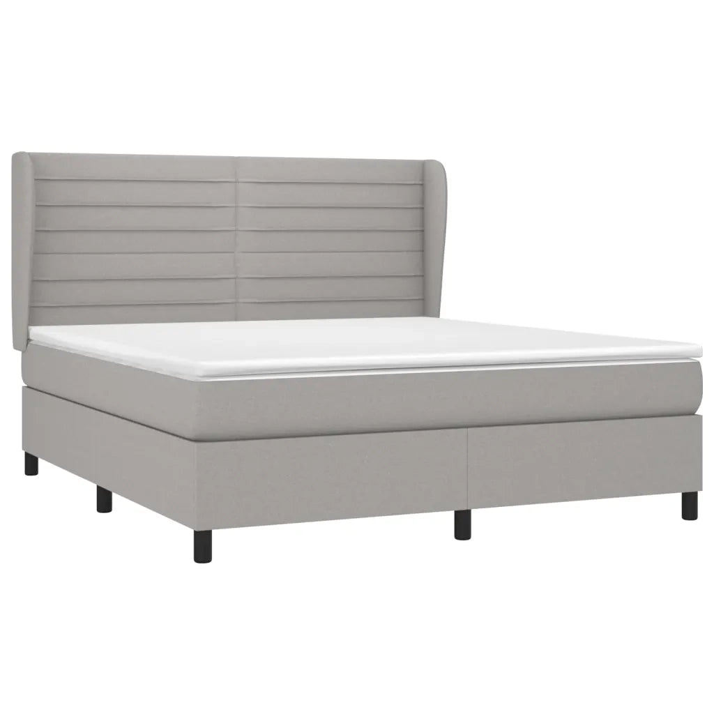 Giroletto a Molle con Materasso Grigio Chiaro180x200 cm Tessutocod mxl 98177