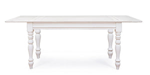 Tavolo Allungabile Legno Bianco Country Chic Shabby 150 240 cm 10 posti Colette