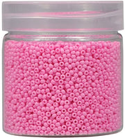 Raccordi in acciaio inossidabile da 2mm, rotondi, 10000 pezzi/110 gram in scatola, 12/0 kralen in vetro rosso piccole per la realizzazione di gioielli orecchini bracciali collane (rosa)