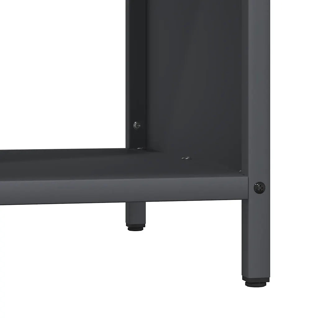 Rastrelliera Legna da Ardere con Piano Antracite 100x40x60 cm 864257