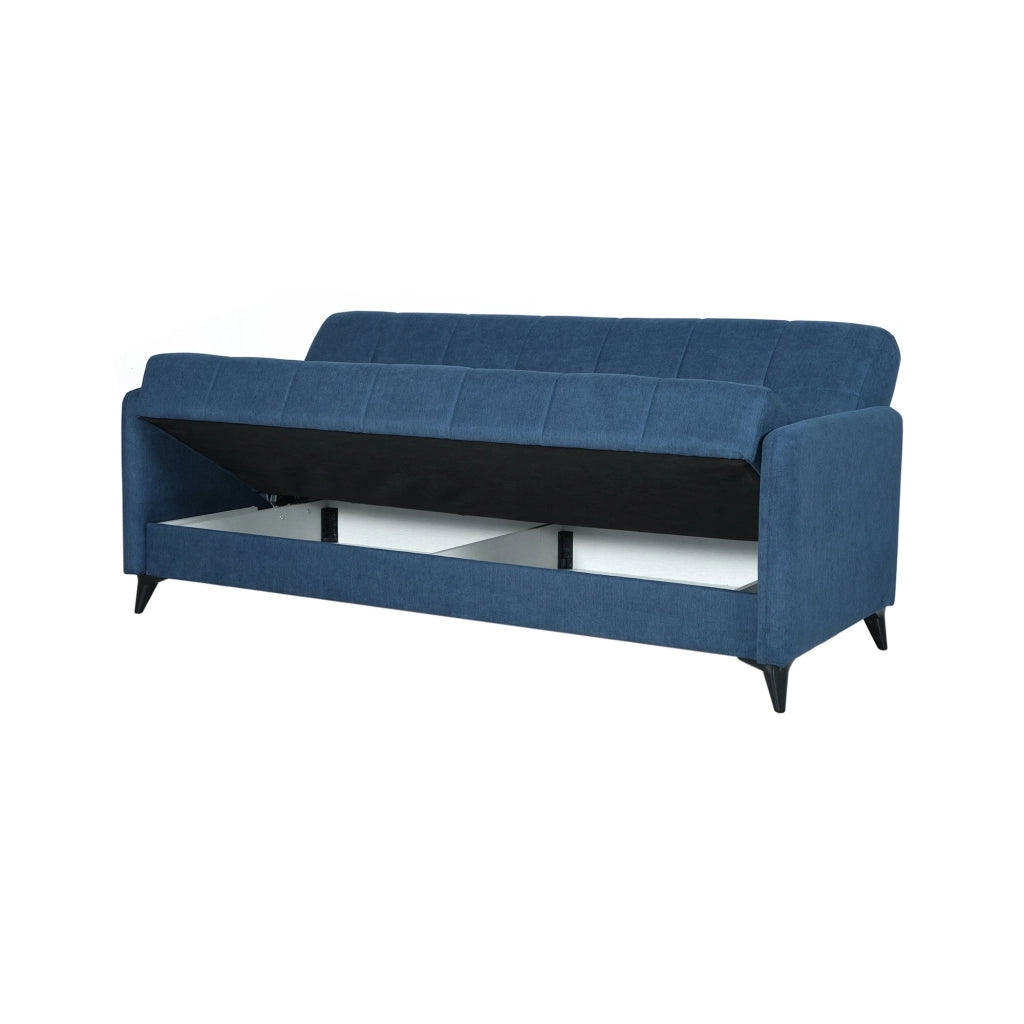 Novalesa, Divano Letto 3 Posti Contenitore, 211x92 cm Grigio Chiaro