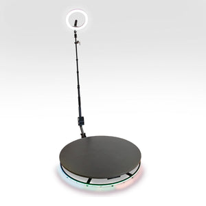 Piattaforma Fotografica Rotante con Batteria 24V Luce ad Anello Bastone Selfie