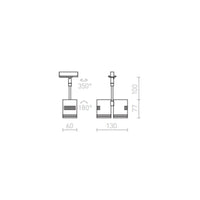 Riflettore Proiettore BEEBA II per binario monofase Bianco 230V GU10 2x35W