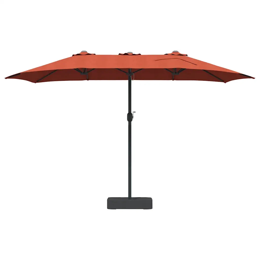 Ombrello da giardino-Ombrellone da spiaggia Terracotta 385 x 209 x 244 cm