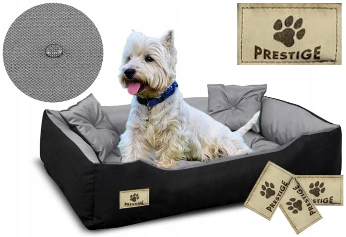 AIO FACTORY 100x75 cm PRESTIGE Letto per cani impermeabile grigio