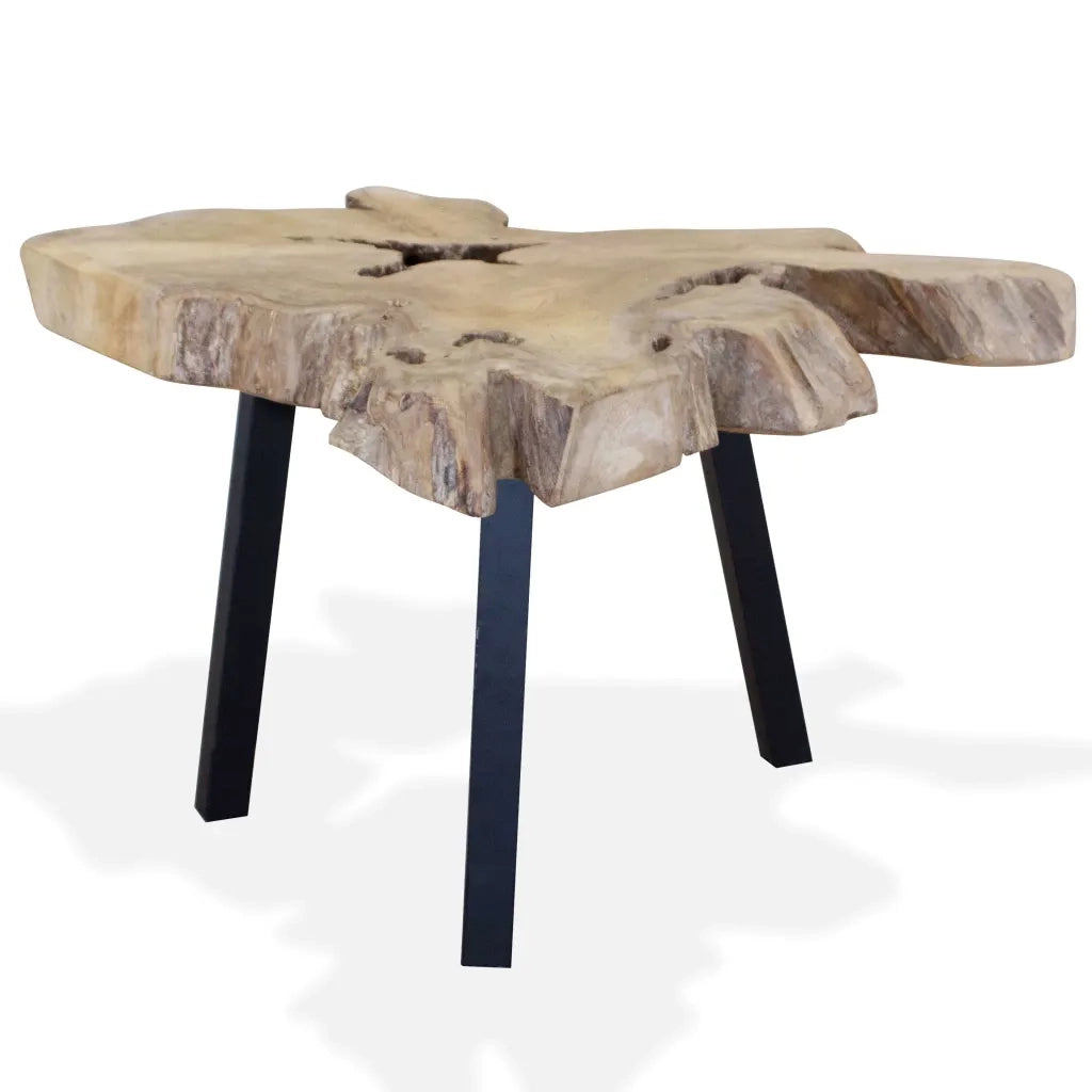 Tavolino da CaffÃ¨ in Autentico Legno di Teak 80x70x38 cm